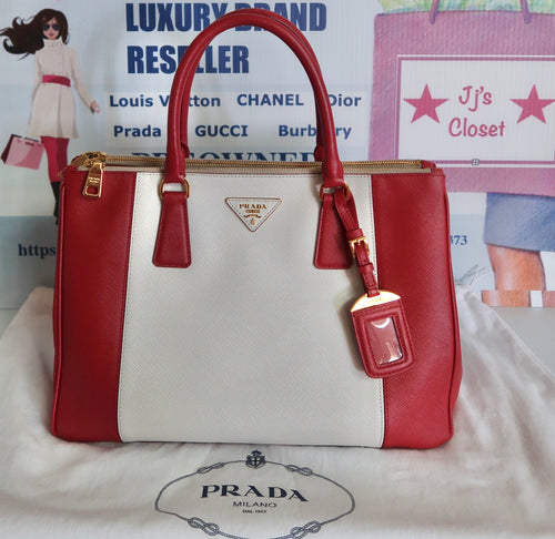 AUTHENTIC Prada Galleria Bi-color Saffiano PREOWNED (WBA120)