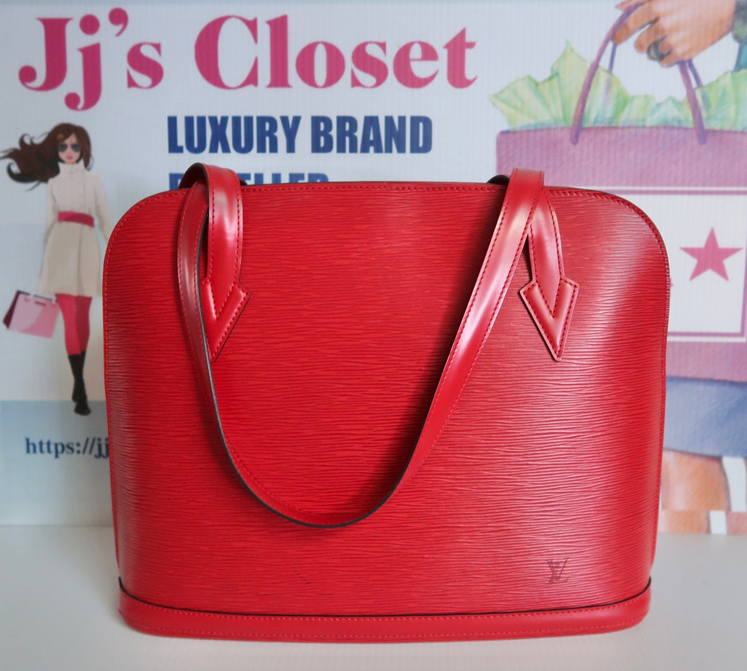 LV Red Epi Shoulder Bag