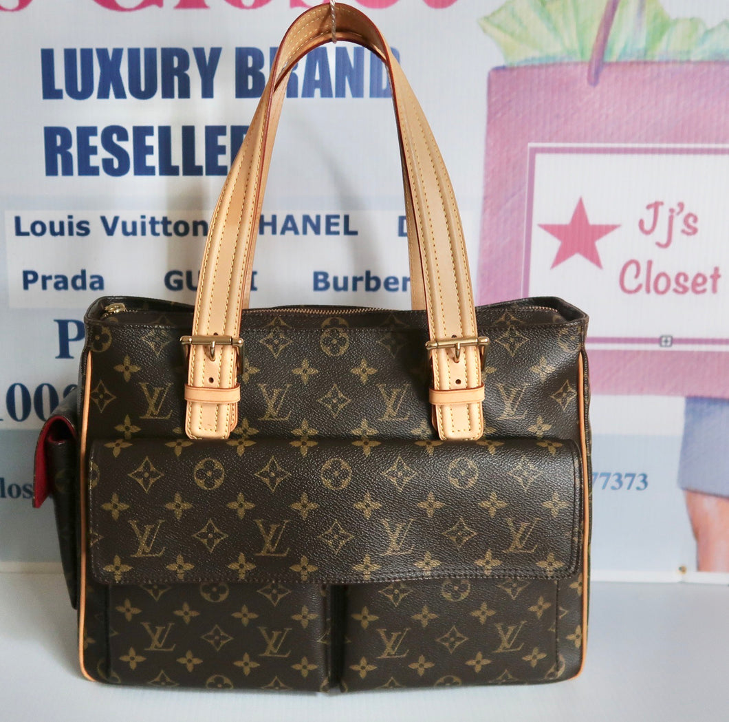 Louis Vuitton - Authenticated Multipli Cité Handbag - Cloth Brown for Women, Good Condition