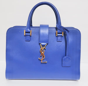 Saint Laurent Monogram Cabas Leather Handbag