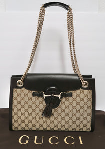 AUTHENTIC Gucci Emily Chain Large Bag PREOWNED (WBA216)