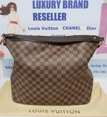 AUTHENTIC Louis Vuitton Delightful Damier Ebene MM PREOWNED (WBA447)