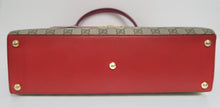 Load image into Gallery viewer, AUTHENTIC Gucci GG Supreme Monogram Medium Padlock Top Handle Bag PREOWNED (WBA228)