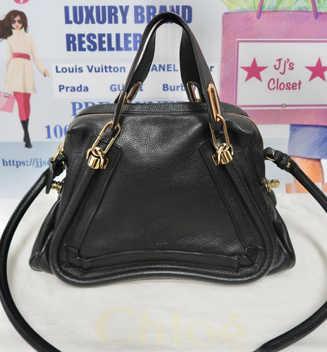 AUTHENTIC Chloe Paraty Medium Black PREOWNED (WBA232)