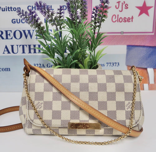 AUTHENTIC Louis Vuitton Favorite PM Damier Azur PREOWNED (WBA238)