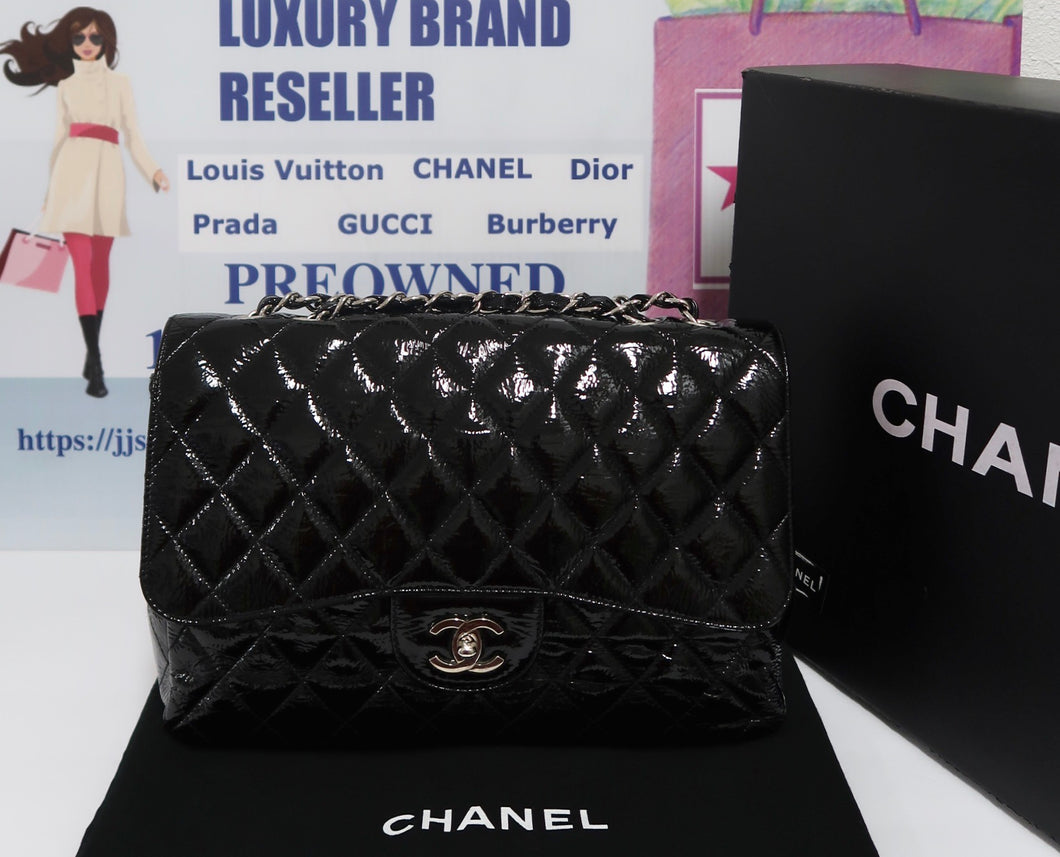 authentic chanel quilted bag leather
