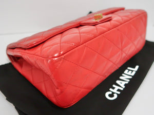 AUTHENTIC CHANEL Lambskin 2.55 Reissue 277 Double Flap Red PREOWNED (WBA243)